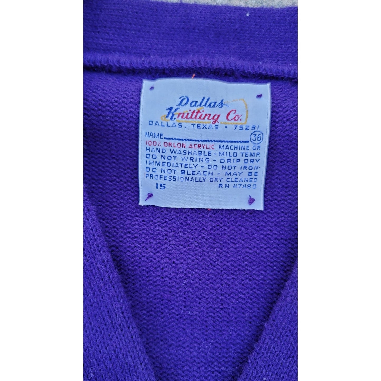Vtg V-neck Varsity Letterman Sweater Large Cheer Patch